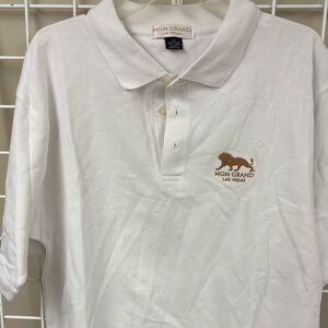 Embroidered MGM Grand Casino Las Vegas Men’s Polo Shirt Size XXL. Short Sleeve.